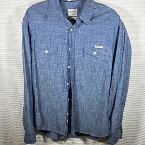 Lucky Brand Denim Blue Button-Down Shirt
